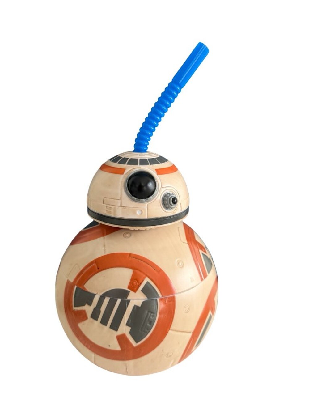 Disney Parks Star Wars BB-8 Sipper Cup With Blue Straw Droid Souvenir The Force